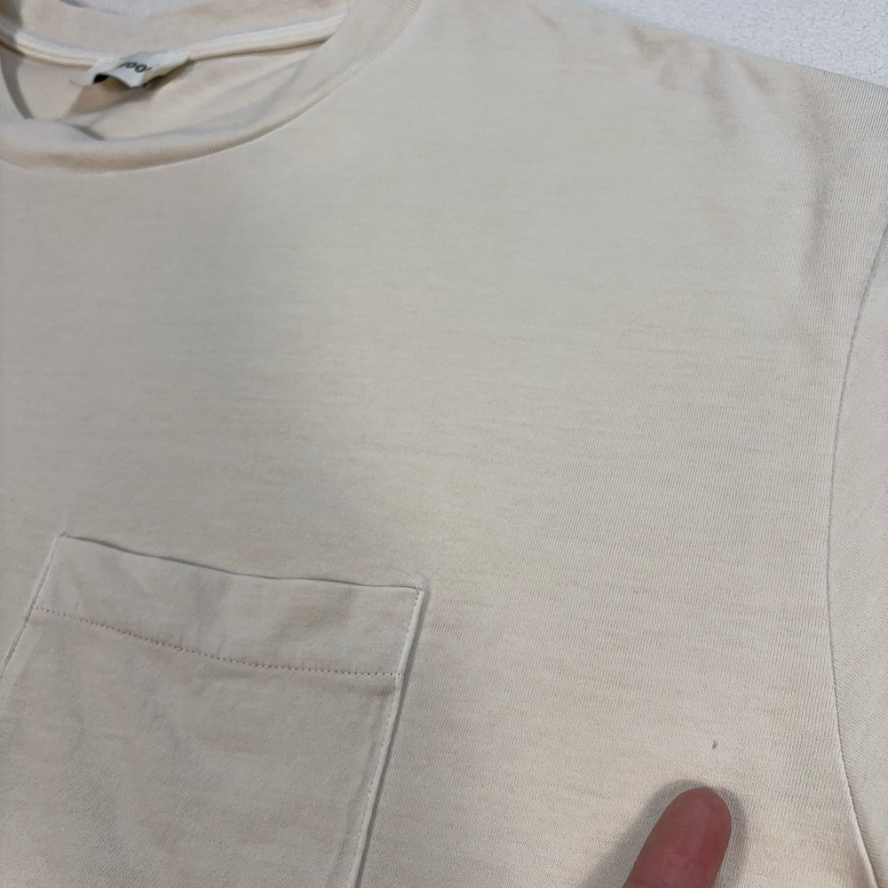Elwood Vintage-Inspired Single Stitch T-Shirt Men's L Off-White Organic Cotton - Picture 13 of 16